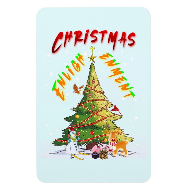 Ímã Iluminação de Natal (Vertical)