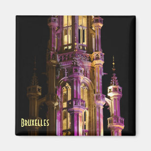 Imã Iluminação noturna da Grand Place em Bruxelas