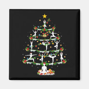 Imã Iluminación de Navidad para Amante de Yoga Árbol d