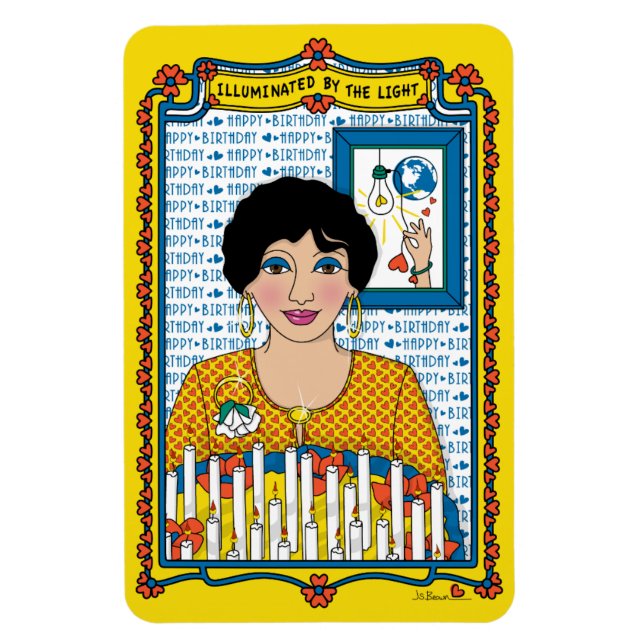 Ímã Iluminado Pelo Magneta Do Refrigerador Light_B_4x6 (Vertical)