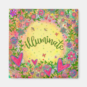Imã Iluminar Bonito Inspirividade Moderna Floral