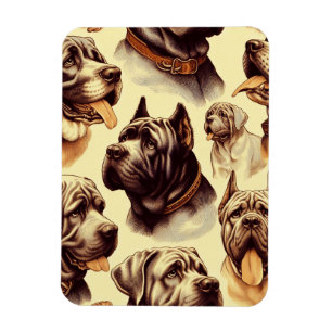 Ímã Ilusão de Vintage Neapolitan Mastiff