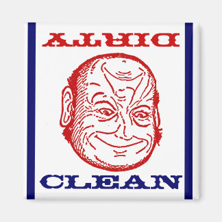 Imã Ilusão óptica suja do Homem da máquina de lavar lo