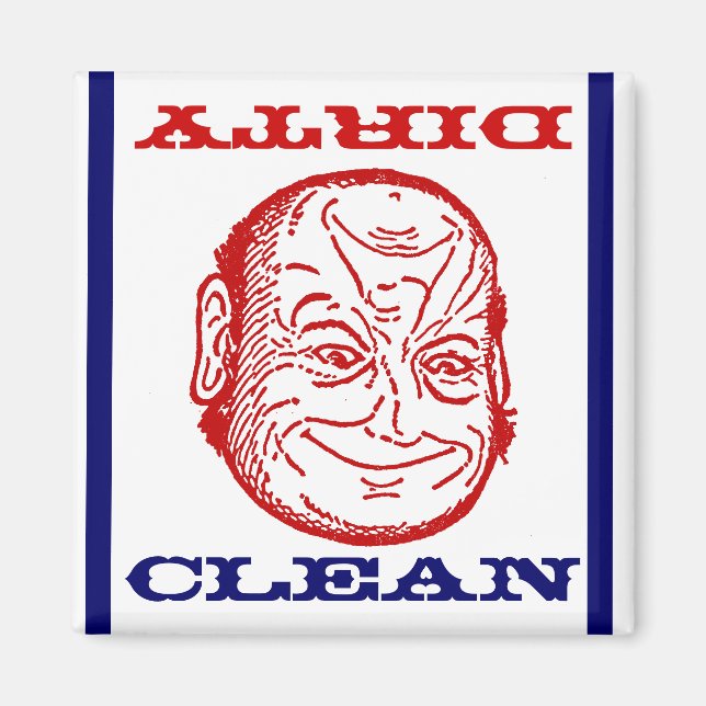 Imã Ilusão óptica suja do Homem da máquina de lavar lo (Frente)