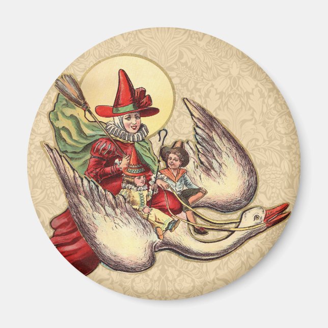 Imã Ilustração Anterior de Filho de Ganso-Mãe (Frente)