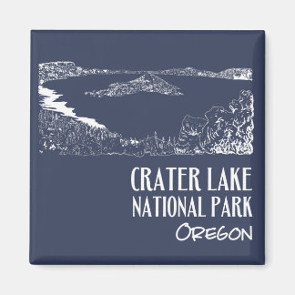 Imã Ilustração Artística do Parque Nacional Crater Lak