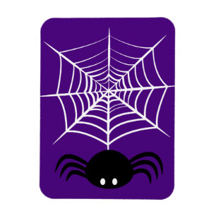 Ímã Ilustração Assustadora de Aranha de Halloween