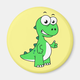 Imã Ilustração Bela De Tyrannosaurus Rex. 2