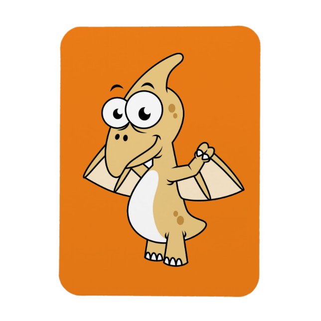 Ímã Ilustração Bela De Um Pterodactilo. 2 (Vertical)