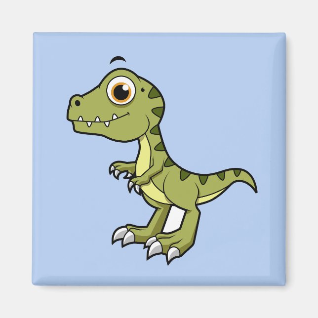 Imã Ilustração Bela De Um Tiranossauro Rex. (Frente)