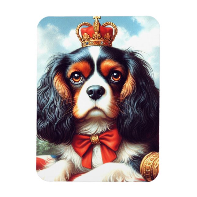Ímã Ilustração Cavalier King Charles Spaniel (Vertical)