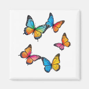 Imã Ilustração Colorida da Borboleta