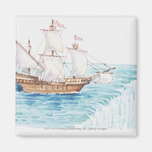 Imã Ilustração da borda de aproximação do navio da