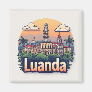Imã Ilustração da Cidade Costeira de Luanda Angola