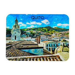 Ímã Ilustração da Cidade do Equador de Quito