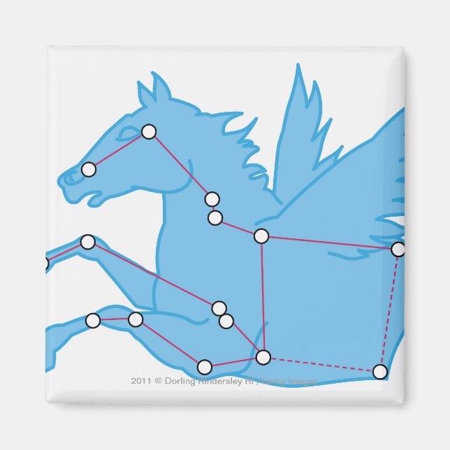 Imã Ilustração da constelação de Pegasus (Frente)