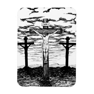 Ímã Ilustração da crucificação por Amanda Diehl