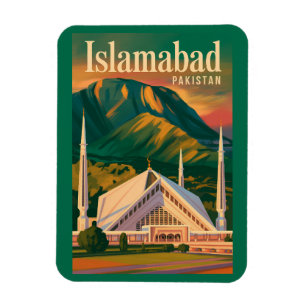 Ímã Ilustração da Mesquita Faisal Islamabad Paquistão