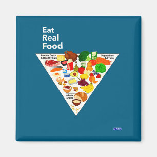 Imã Ilustração da Pirâmide Alimentar Comida Real