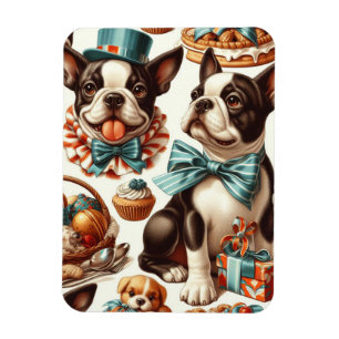 Ímã Ilustração da Portadora de Boston Cute