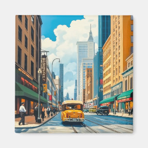 Imã Ilustração da Revista City Streets