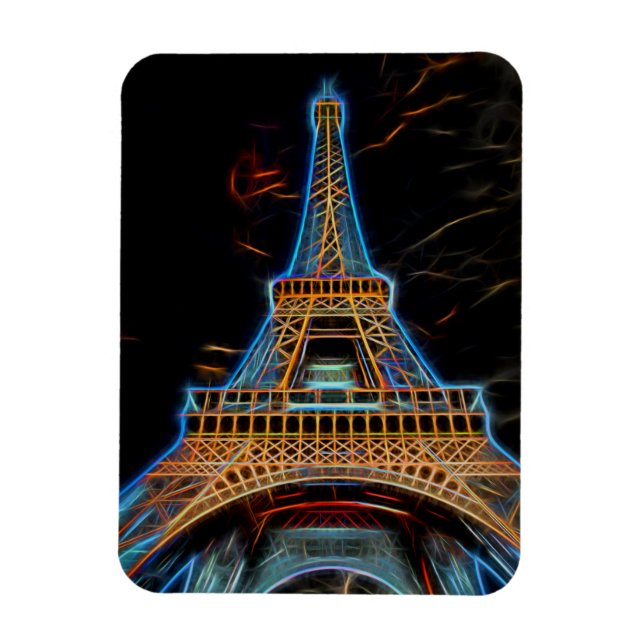 Ímã Ilustração da torre Eiffel - Paris, France (Vertical)