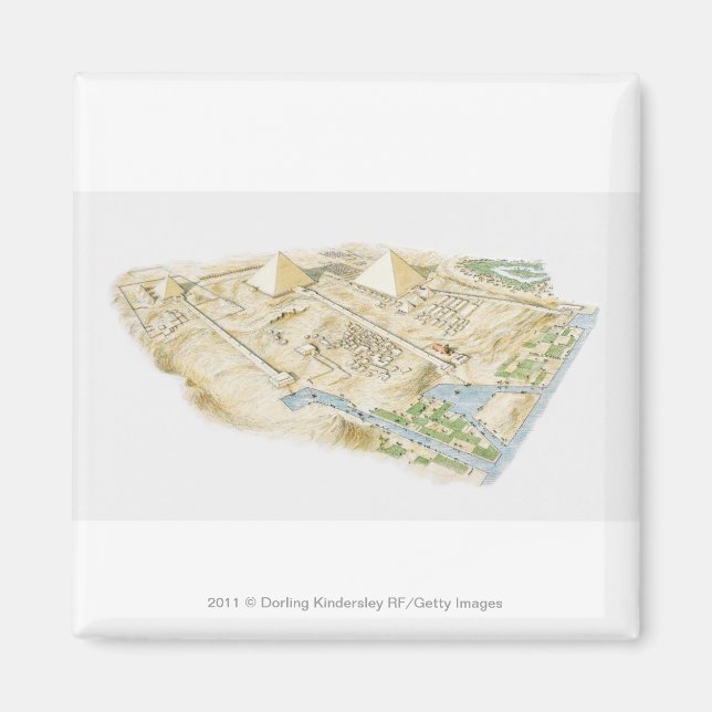 Imã Ilustração das Pirâmides de Giza (Frente)