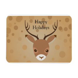 Ímã ilustração das renas sobre fundo castanho