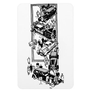 Ímã Ilustração de arte do 1920 car