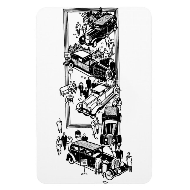 Ímã Ilustração de arte do 1920 car (Vertical)