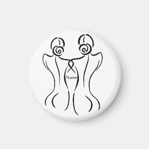 Imã Ilustração de arte feminina Thunder_Cove