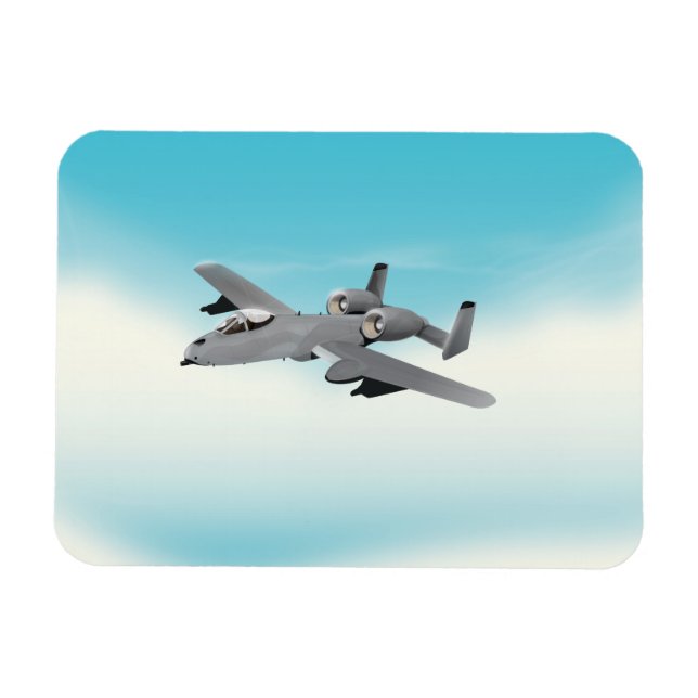 Ímã Ilustração de Avião Militar A10 (Horizontal)