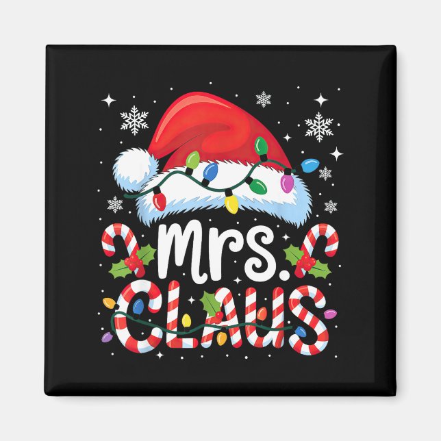 Imã Ilustração de Casal Sr. e Sra. Claus (Frente)