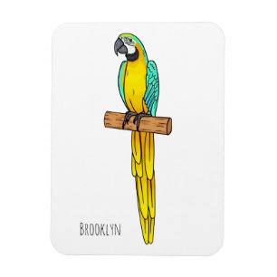 Ímã Ilustração de desenho animado com arara-arara-azul