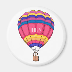 Imã Ilustração de desenho animado com balão de ar quen