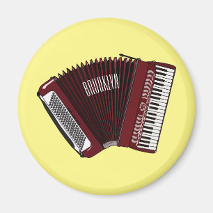 Imã Ilustração de desenho animado de Accordion