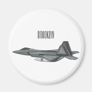 Imã Ilustração de desenho animado de aeronaves de comb