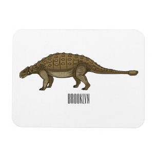 Ímã Ilustração de desenho animado de Ankylosaurus