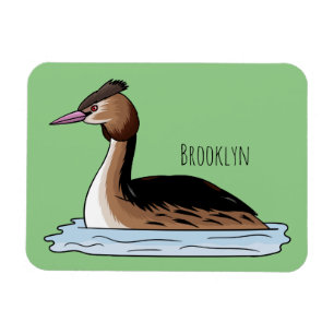 Ímã ilustração de desenho animado de aves-cinzentas cr
