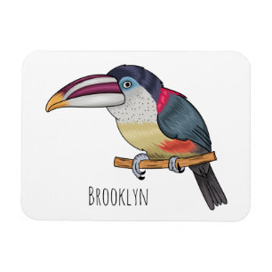 Ímã Ilustração de desenho animado de aves do caracari