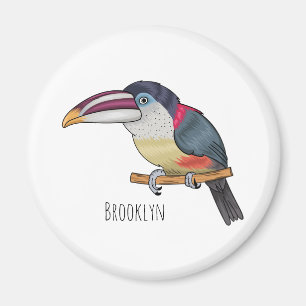 Imã Ilustração de desenho animado de aves do caracari