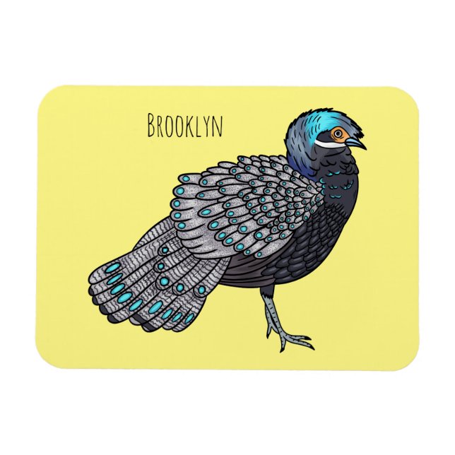Ímã Ilustração de desenho animado de aves faisão de pa (Horizontal)