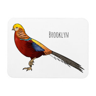 Ímã ilustração de desenho animado de aves faisão do ou