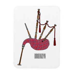 Ímã Ilustração de desenho animado de Bagpipe