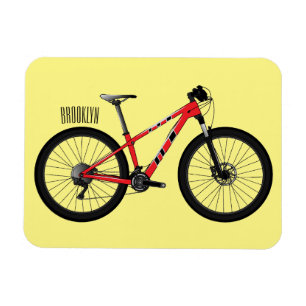 Ímã Ilustração de desenho animado de bicicleta