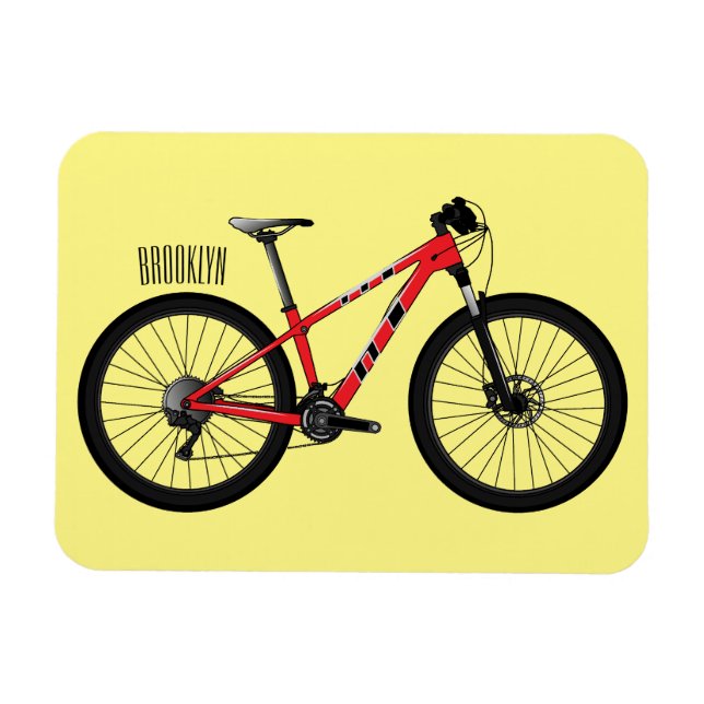 Ímã Ilustração de desenho animado de bicicleta (Horizontal)