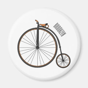 Imã Ilustração de desenho animado de bicicleta de alta