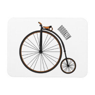 Ímã Ilustração de desenho animado de bicicleta de alta