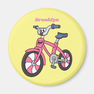 Imã Ilustração de desenho animado de bicicleta de cr