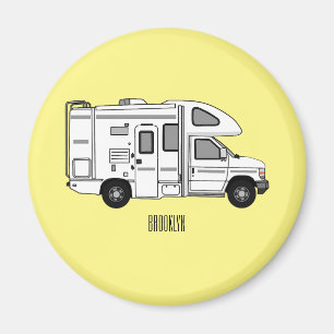 Imã Ilustração de desenho animado de Campervan